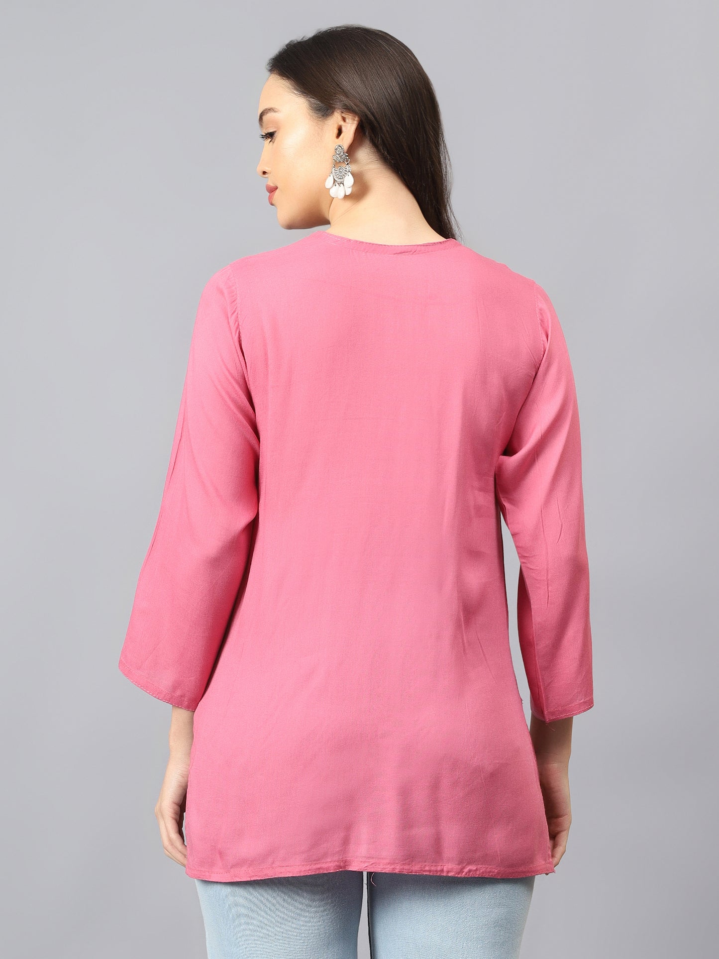 The Chikankari Story: Chikankari Machine Embroidery Short Kurta, Kurti, and Tunic Collection in Cotton Rayon Fabric