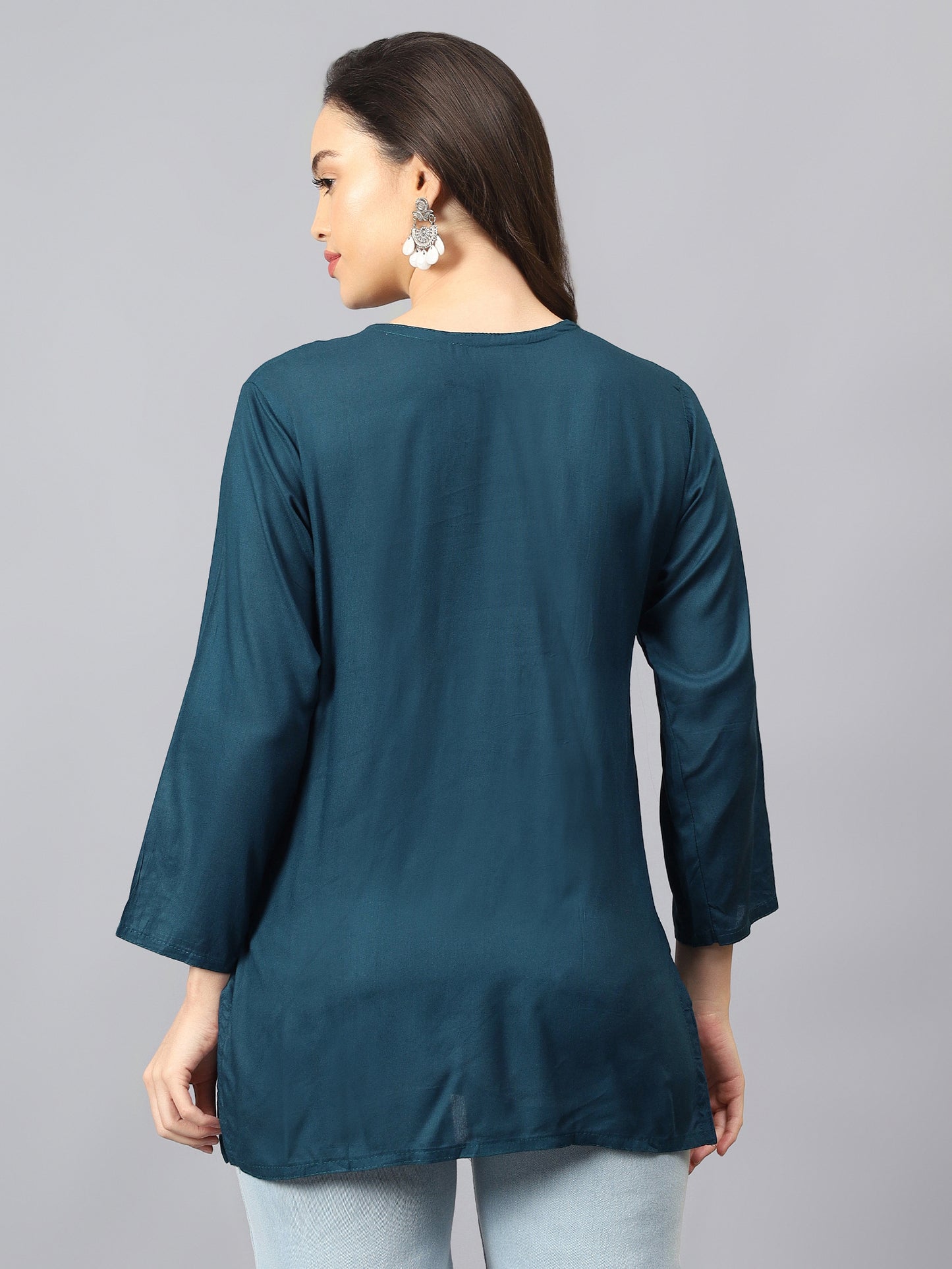 The Chikankari Story: Chikankari Machine Embroidery Short Kurta, Kurti, and Tunic Collection in Cotton Rayon Fabric