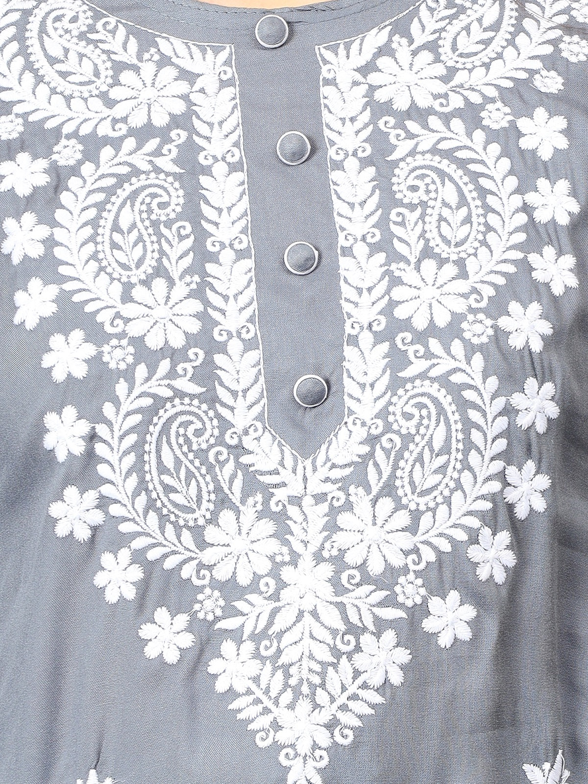 The Chikankari Story: Chikankari Machine Embroidery Short Kurta, Kurti, and Tunic Collection in Cotton Rayon Fabric