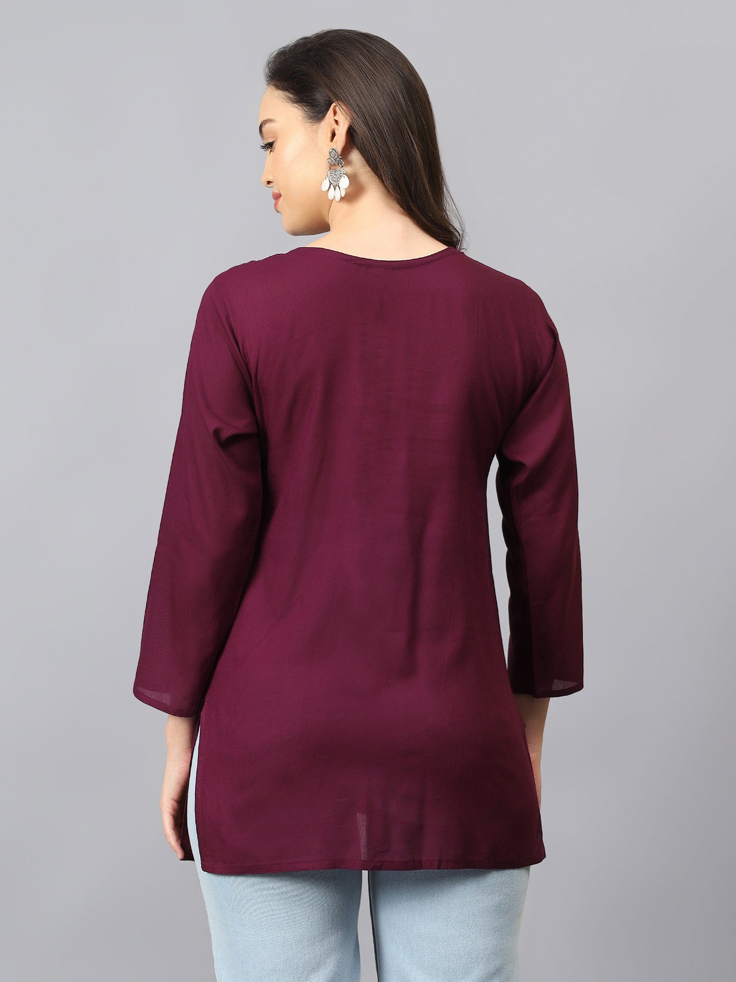 The Chikankari Story: Chikankari Machine Embroidery Short Kurta, Kurti, and Tunic Collection in Cotton Rayon Fabric
