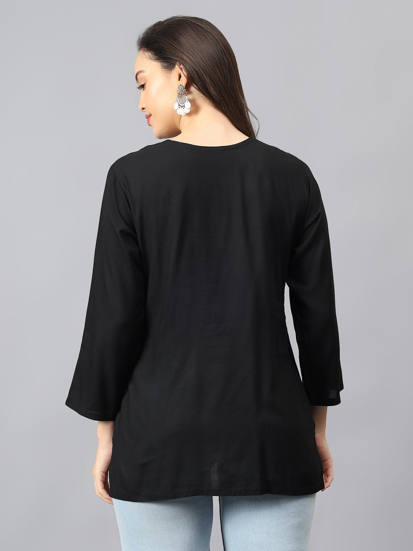 The Chikankari Story: Chikankari Machine Embroidery Short Kurta, Kurti, and Tunic Collection in Cotton Rayon Fabric
