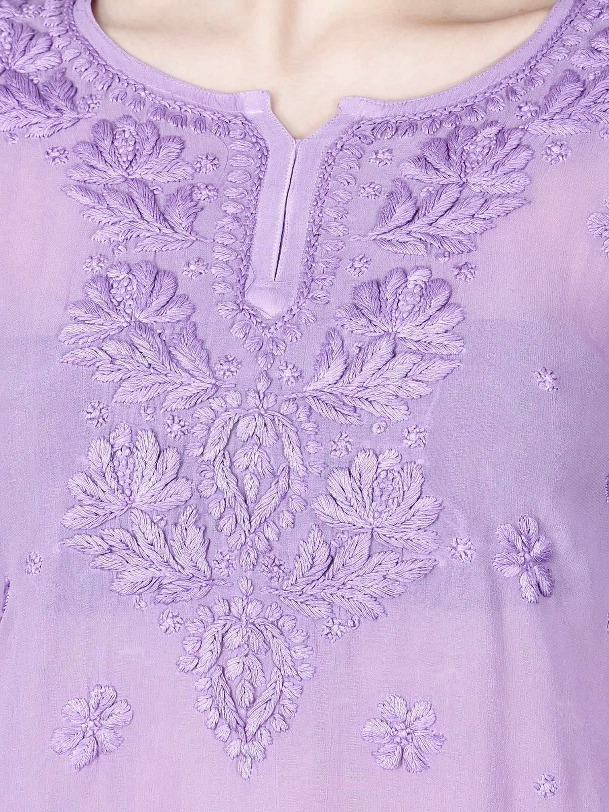 "The Chikankari Story" Chic and Comfortable: 3D Chikankari Hand-Embroidered Short Top & Kurti in Pure Viscose – Available in Black, Purple, Peach, Sea Green, and Lemon Green.