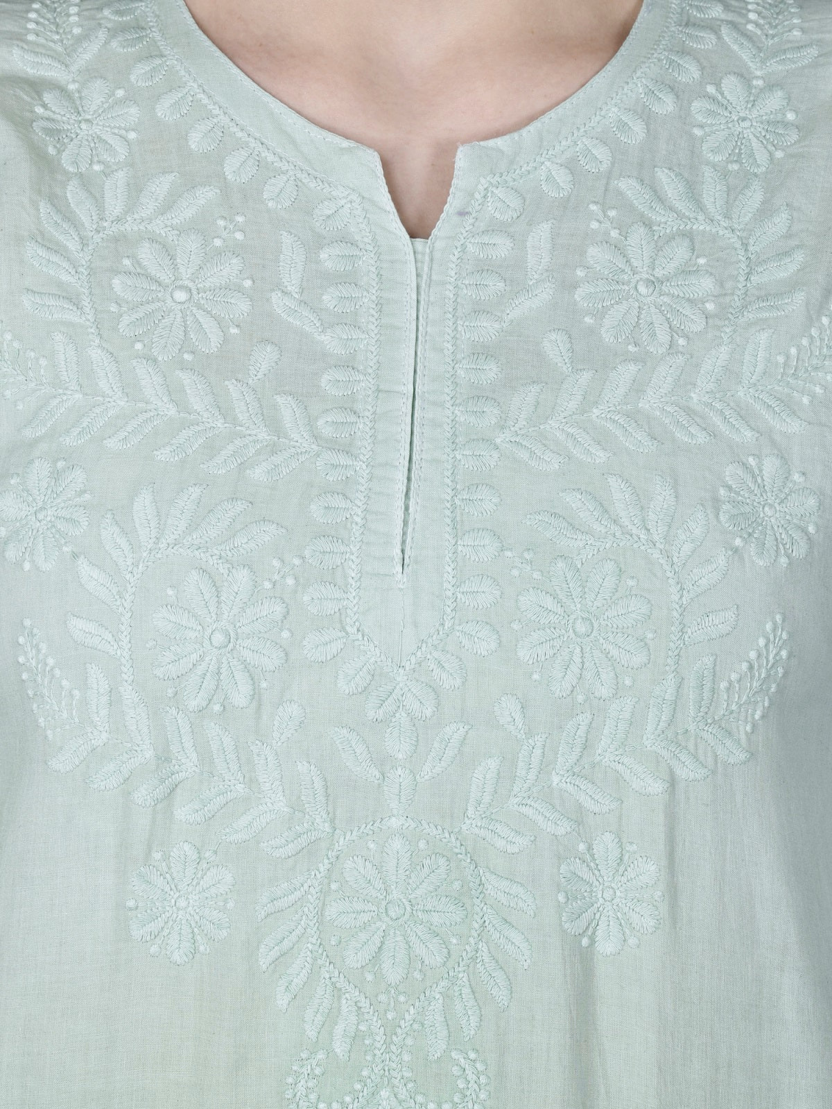 The Chikankari Story: Chikankari Machine Embroidery Short Kurta, Kurti, and Tunic Collection in Cotton Fabric