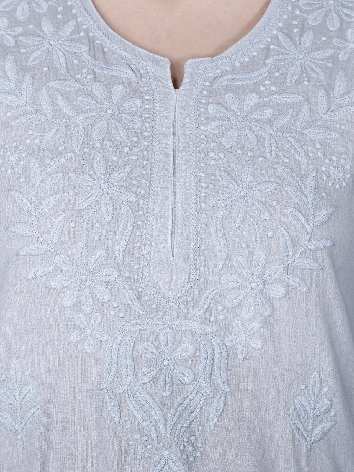 The Chikankari Story: Chikankari Machine Embroidery Short Kurta, Kurti, and Tunic Collection in Cotton Fabric