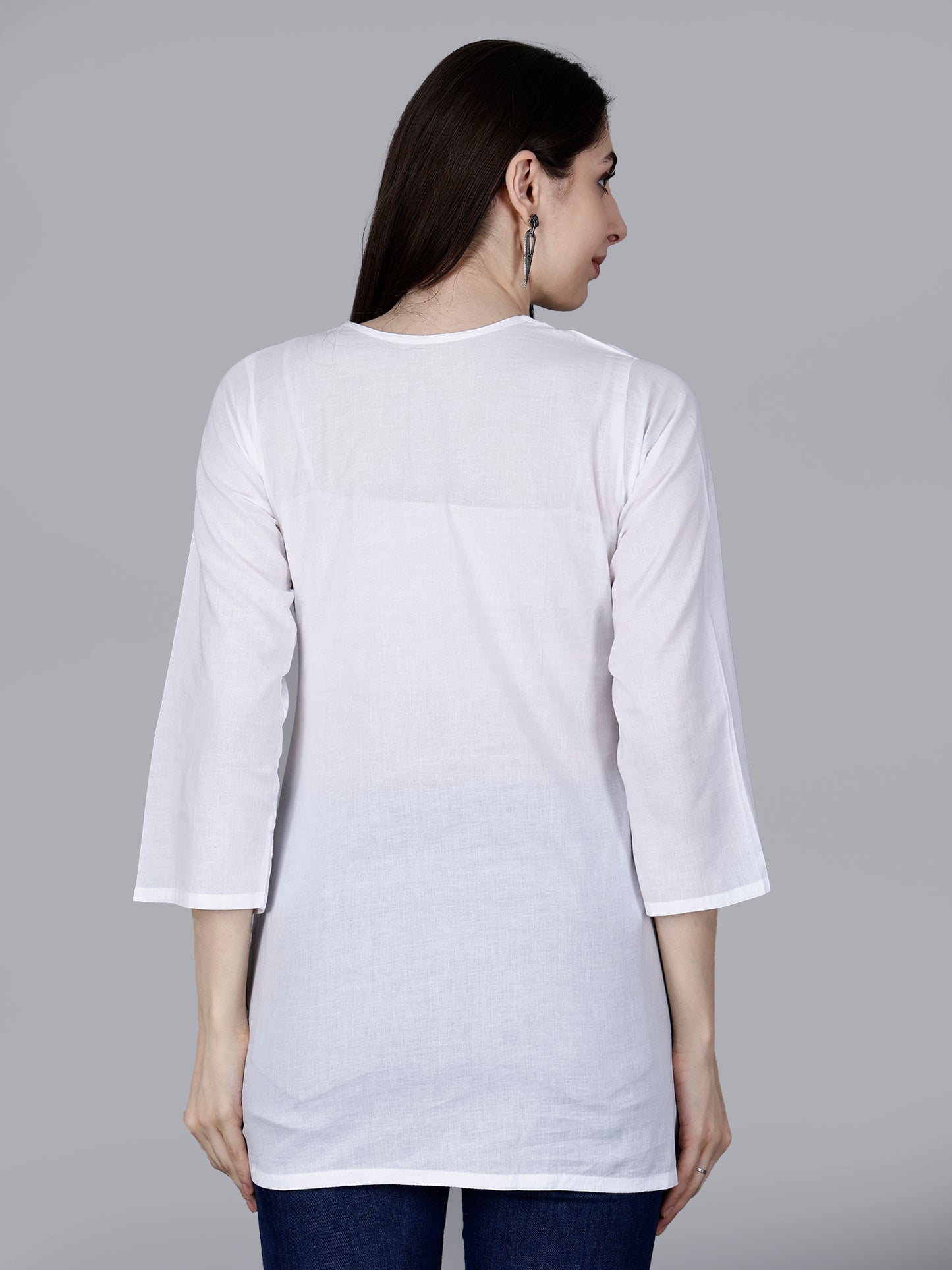 The Chikankari Story: Chikankari Machine Embroidery Short Kurta, Kurti, and Tunic Collection in Cotton Fabric