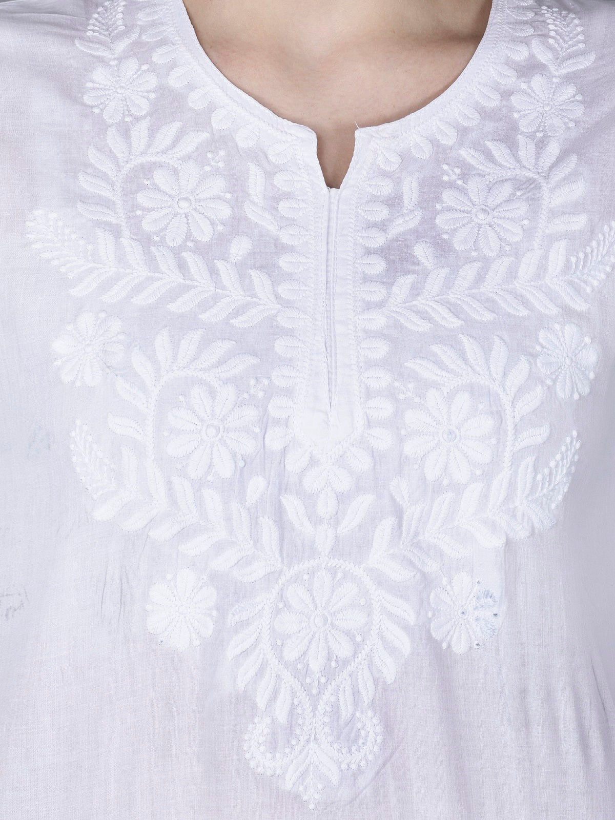 The Chikankari Story: Chikankari Machine Embroidery Short Kurta, Kurti, and Tunic Collection in Cotton Fabric