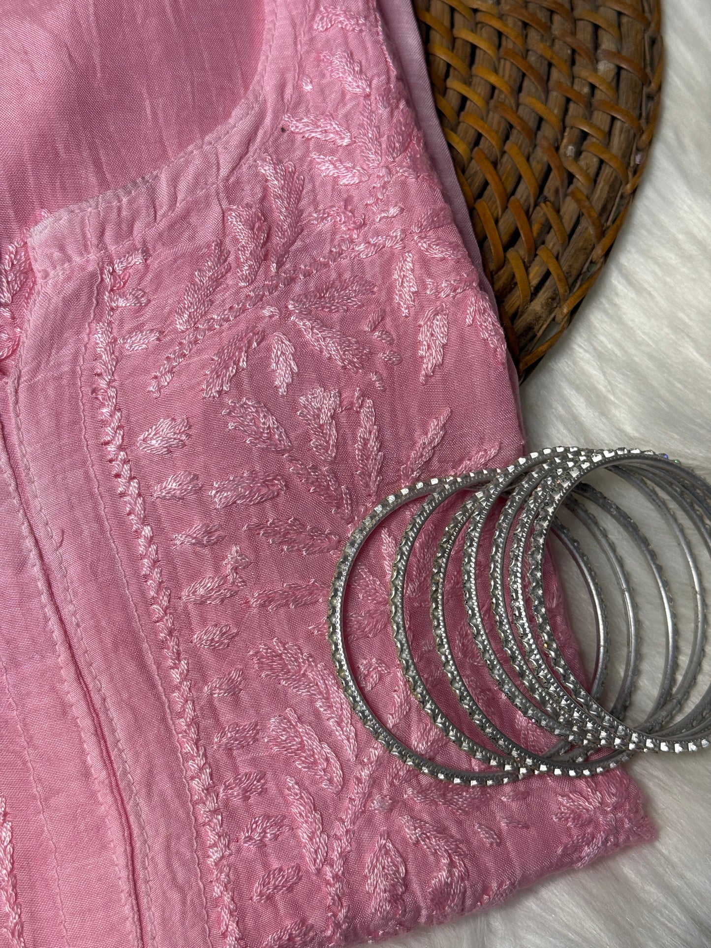 The Chikankari Story: Chikankari Hand Embroidery Short Muslin Office-Wear Kurti for Women - Lucknawi Heritage, Top-Selling Design