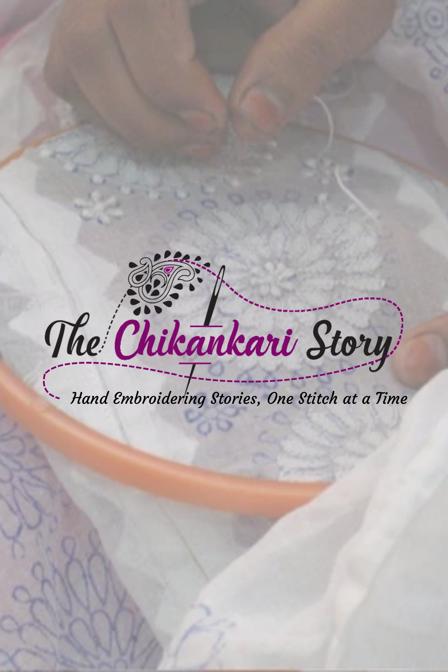 The Chikankari Story Magenta Chikankari Hand Embroidery Chanderi Short Kurti with Mughalayi Motifs - Lakhnavi Heritage Design