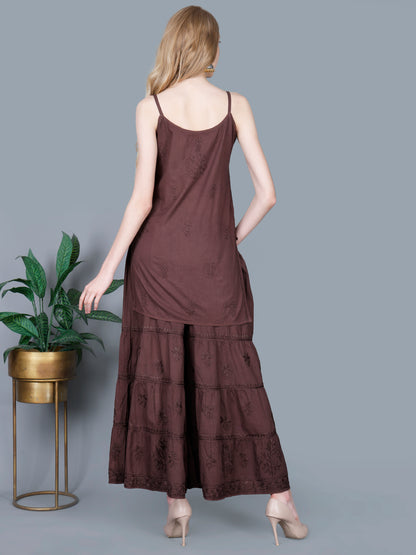 Pure Cotton Chikankari Gharara Set – Premium Lucknowi Hand Embroidery | Women Ethnic Wear.