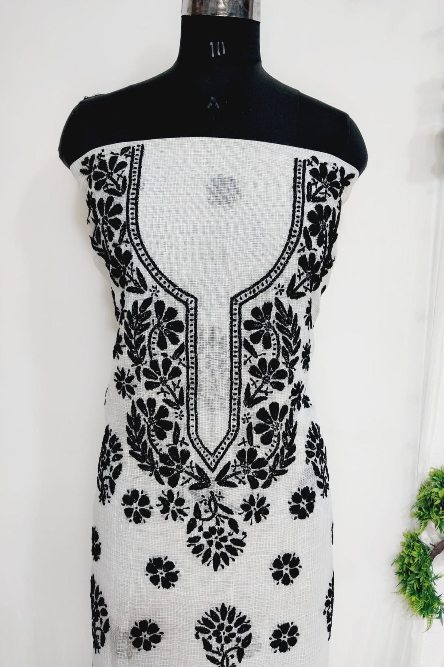 The Chikankari Story Unstitched Pure Kota Cotton Kurti & Dupatta Set with Handcrafted Lucknowi Chikankari Embroidery having 3 meter kurti & 2.5 meter dupatta.