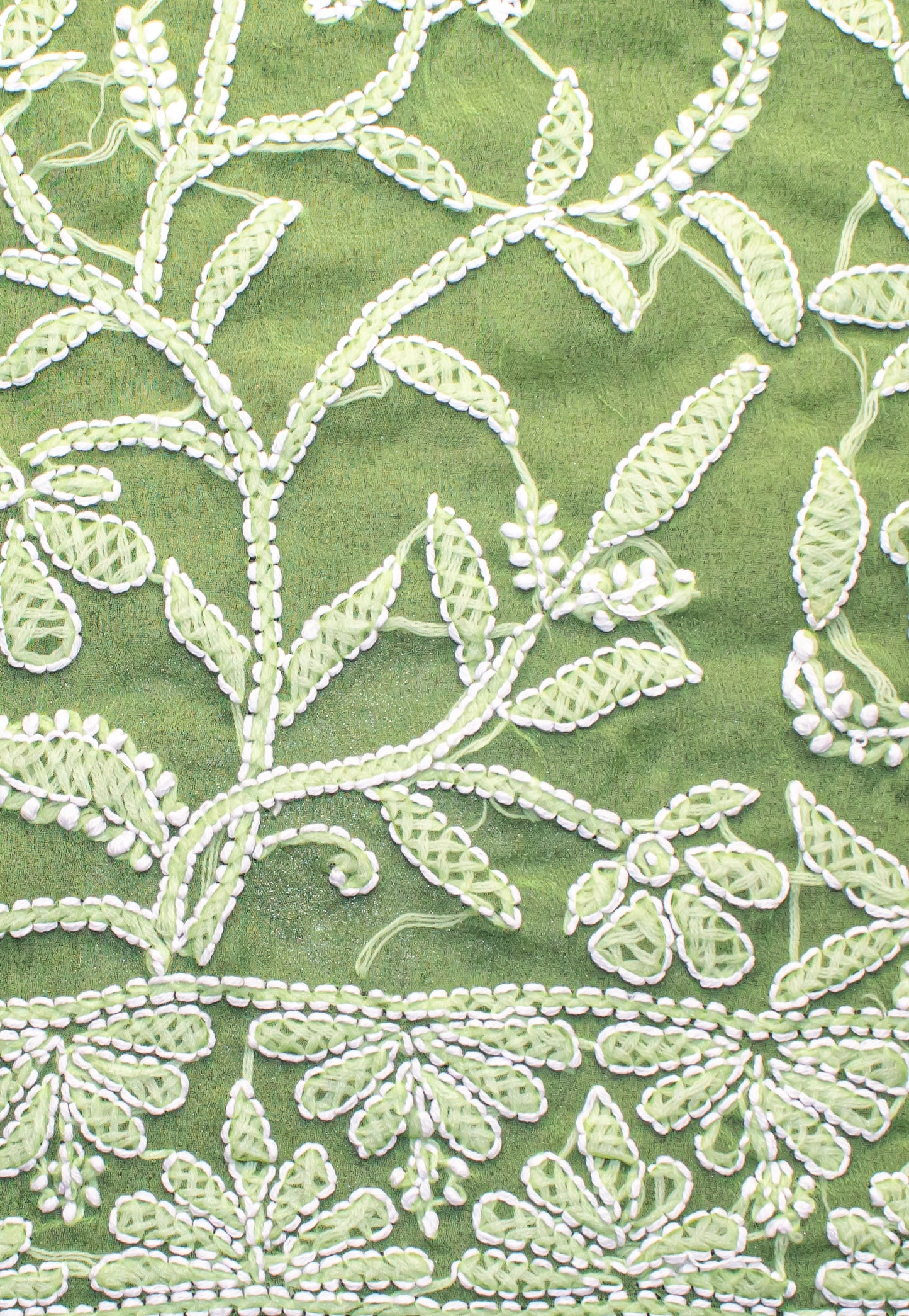 The Chikankari Story Elegant Chikankari Hand Embroidered Georgette Saree with Bakhiya Work – 5.4 Meter Saree with 0.9 Meter Blouse Piece Full Body Embrodery.