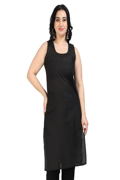 The Chikankari Story Women's Premium Black Georgette Kurti with Chikankari Hand Embroidery - Lightweight Fabric.