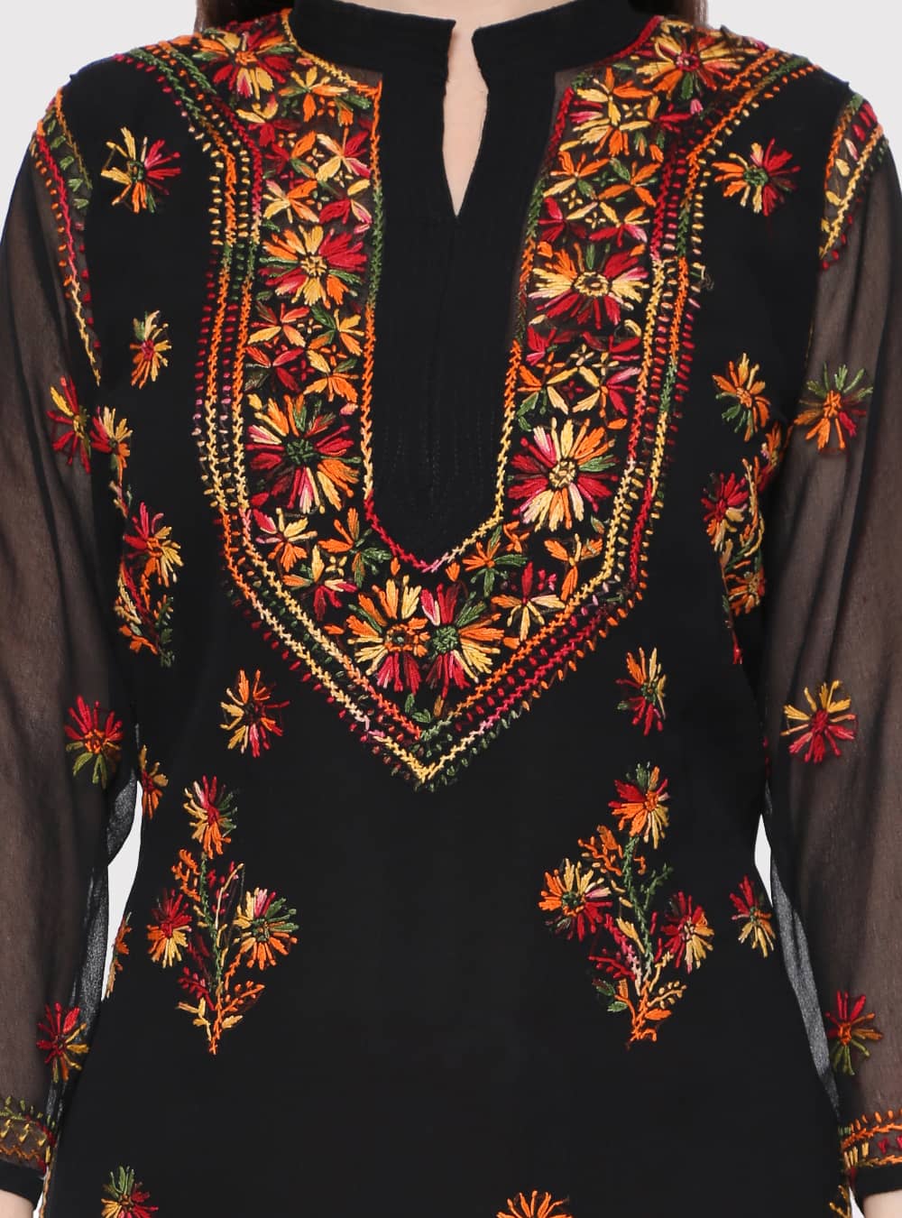 Buy Black Kurtis & Tunics for Women by PARAMOUNT CHIKAN Online | Ajio.com