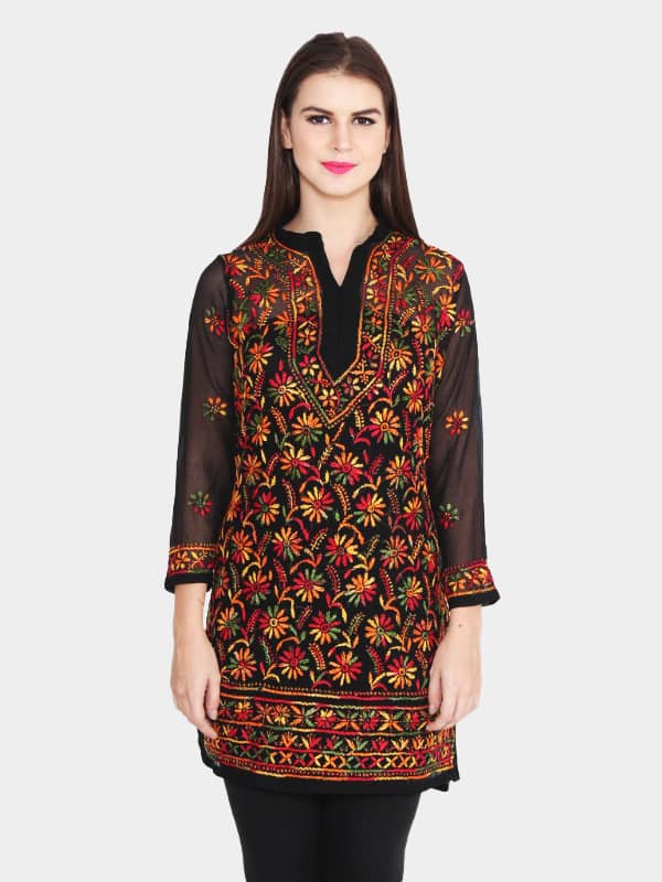 Buy online Multi Colored Floral Straight Kurti from Kurta Kurtis for Women  by Tissu for ₹579 at 61% off | 2024 Limeroad.com