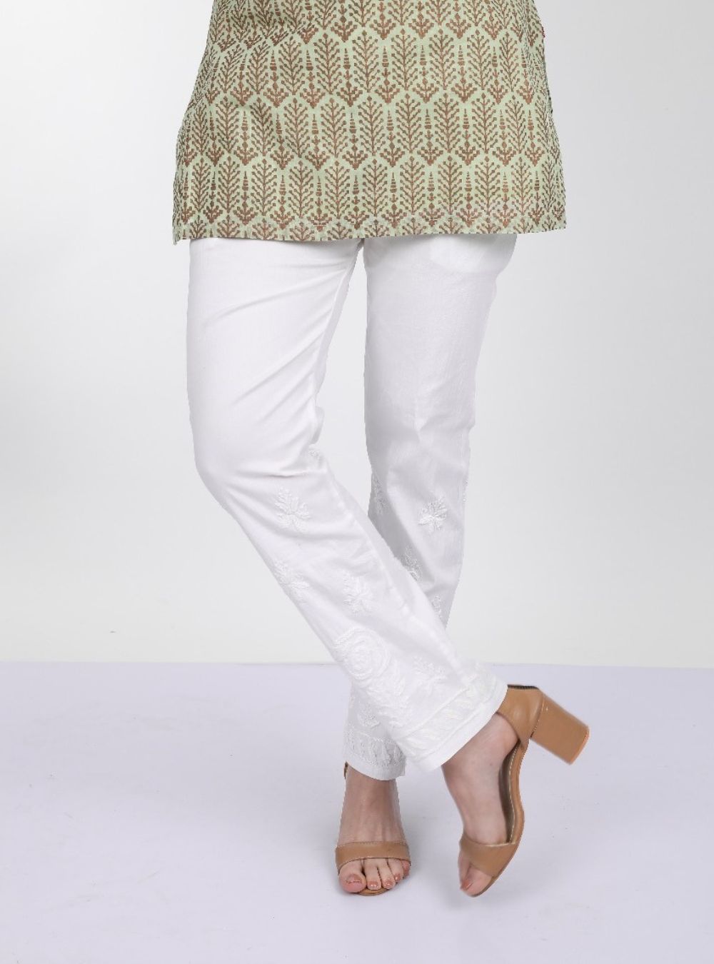 Buy Jaipur Kurti Women Off White Trousers - Trousers for Women 2039871 |  Myntra