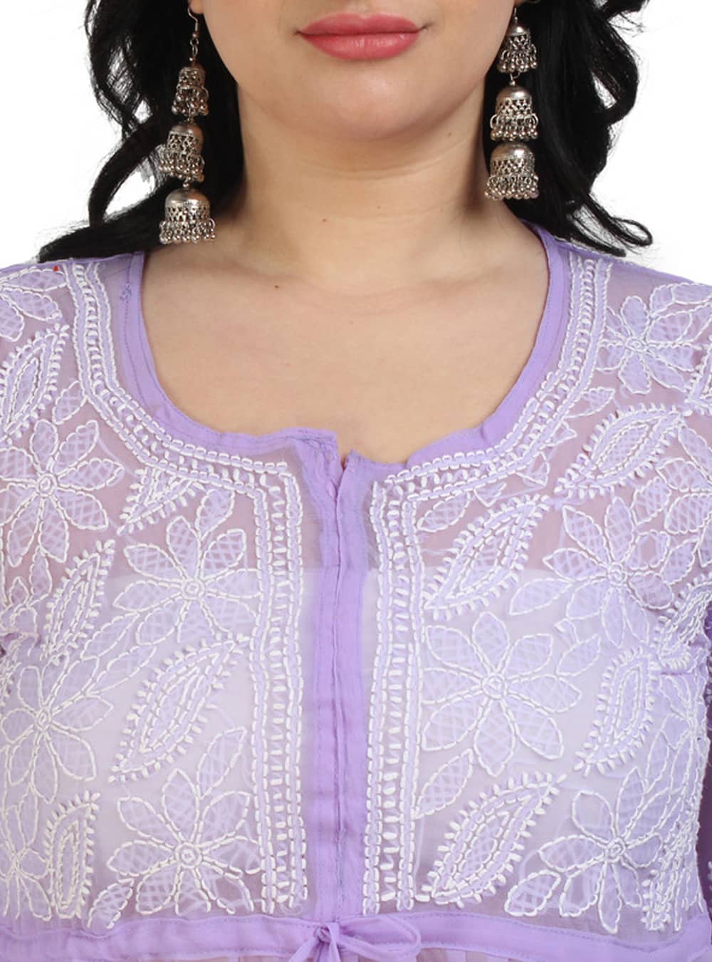 Lucknowi Chikan Embroidery Short Cotton Kurti With Pant | Pink Short Kurti  &Pant | eBay
