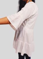 Pure Cotton White Chikankari tops for women short length kurti